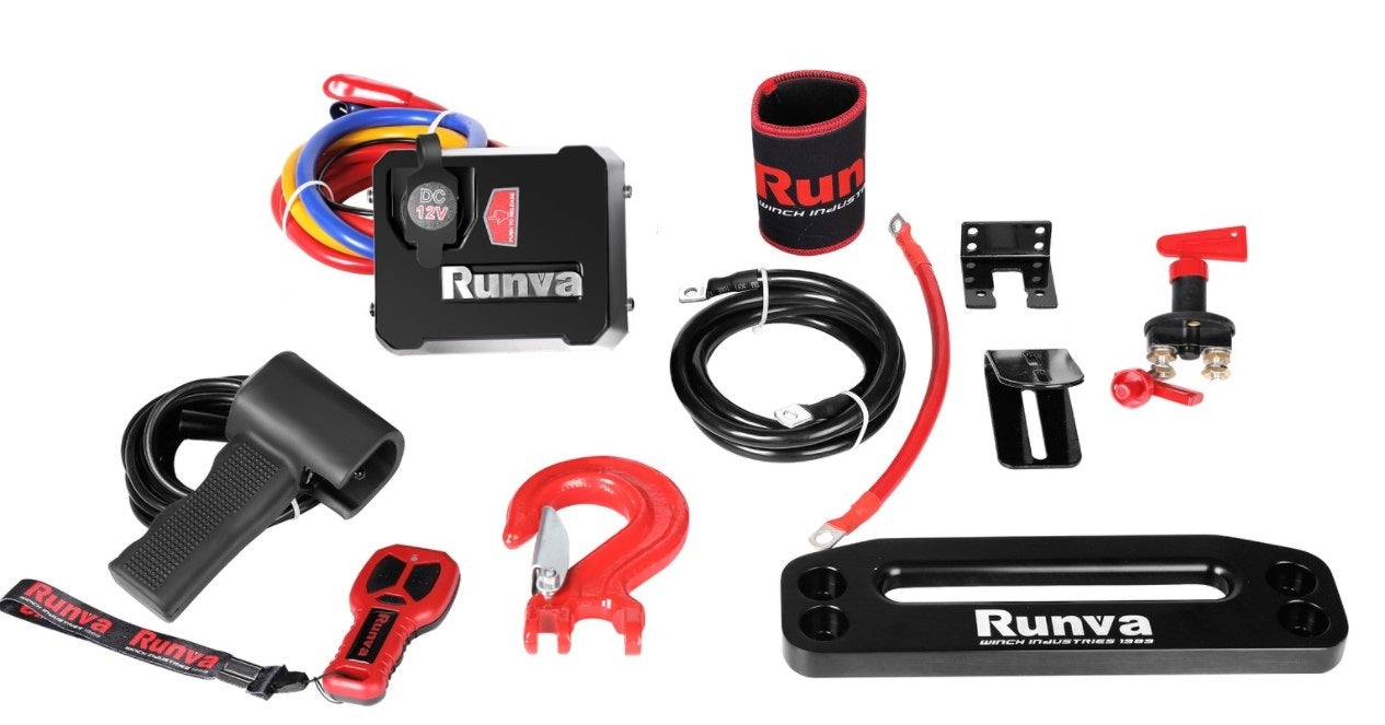 Runva EWL9500 12V With Synthetic Rope