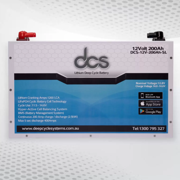 DCS 12V 200AH Slim Line Lithium Battery